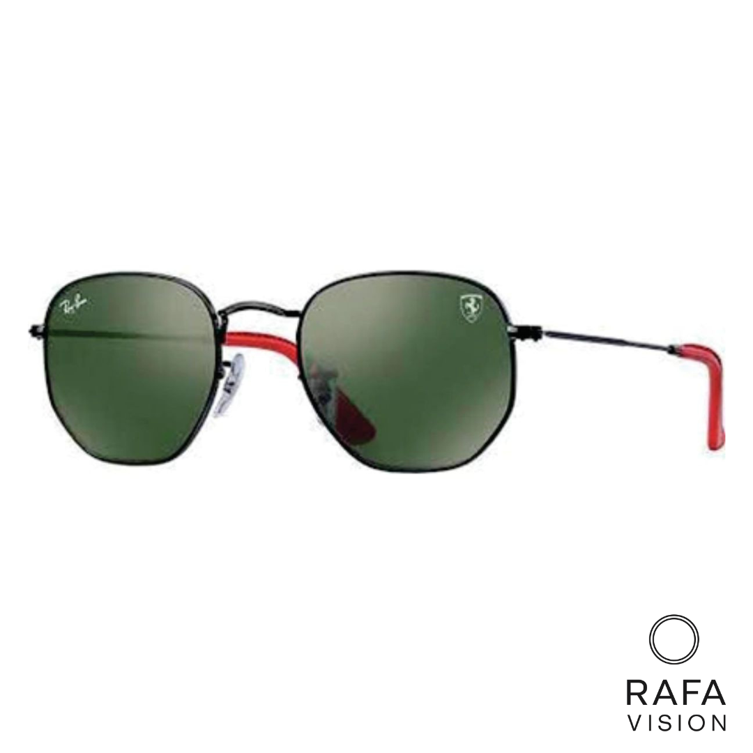 Ferrari Hexagonal Black Grey Patilla Punta Roja