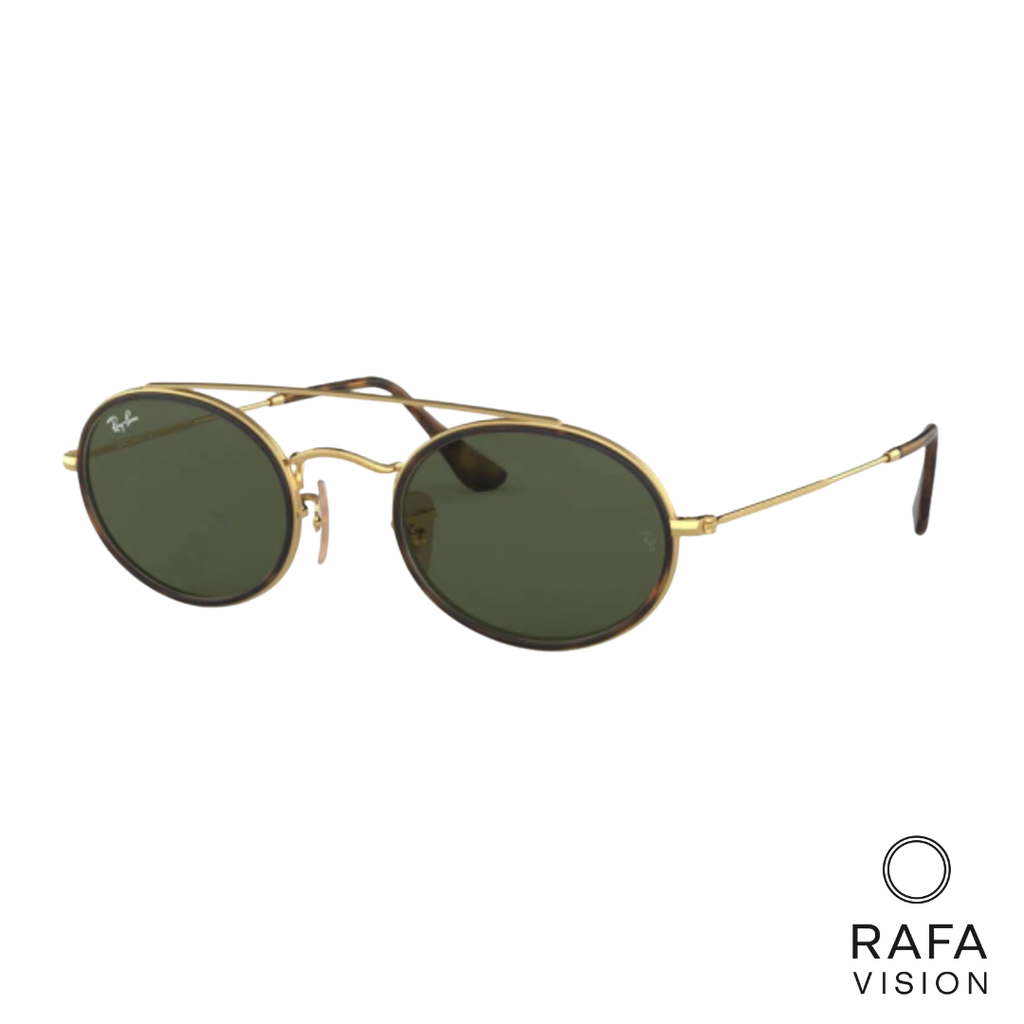 Oval Doble Bridge Gold Green